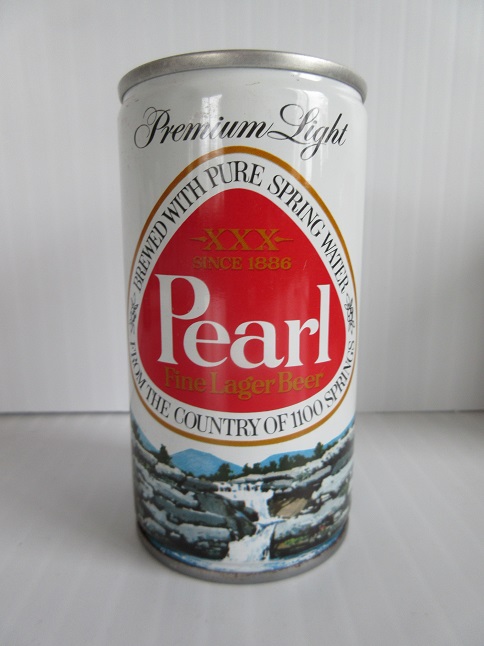 Pearl Fine Lager Beer - crimped - white w 'Premium Light' - T/O